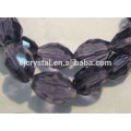 Cristal de oliva tallado Pave Beads